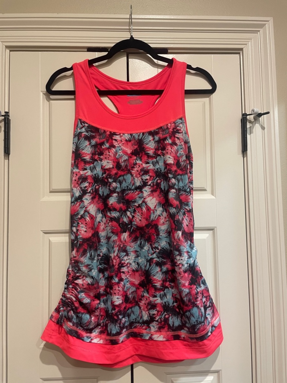 tek gear Coral Pink Floral Racerback Tank